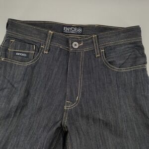 VTG Y2K Enyce Jeans Mens 32x34 Black Gray Hip Hop Skater Embroidery Heathered